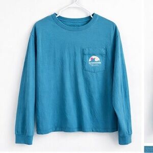 Patagonia Women’s Organic Cotton Long Sleeve Pocket Tee S Blue